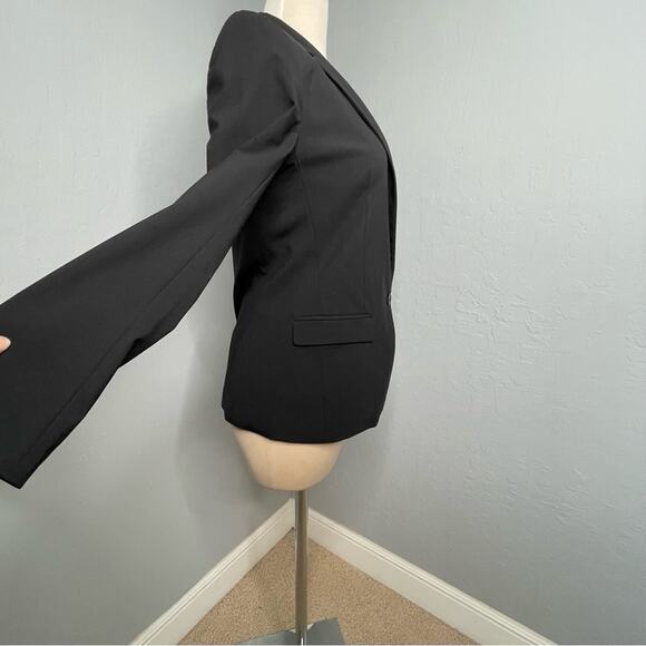 Banana Republic Women’s Black Wool Blend One-Button Blazer – Size 4 - Picture 11 of 14